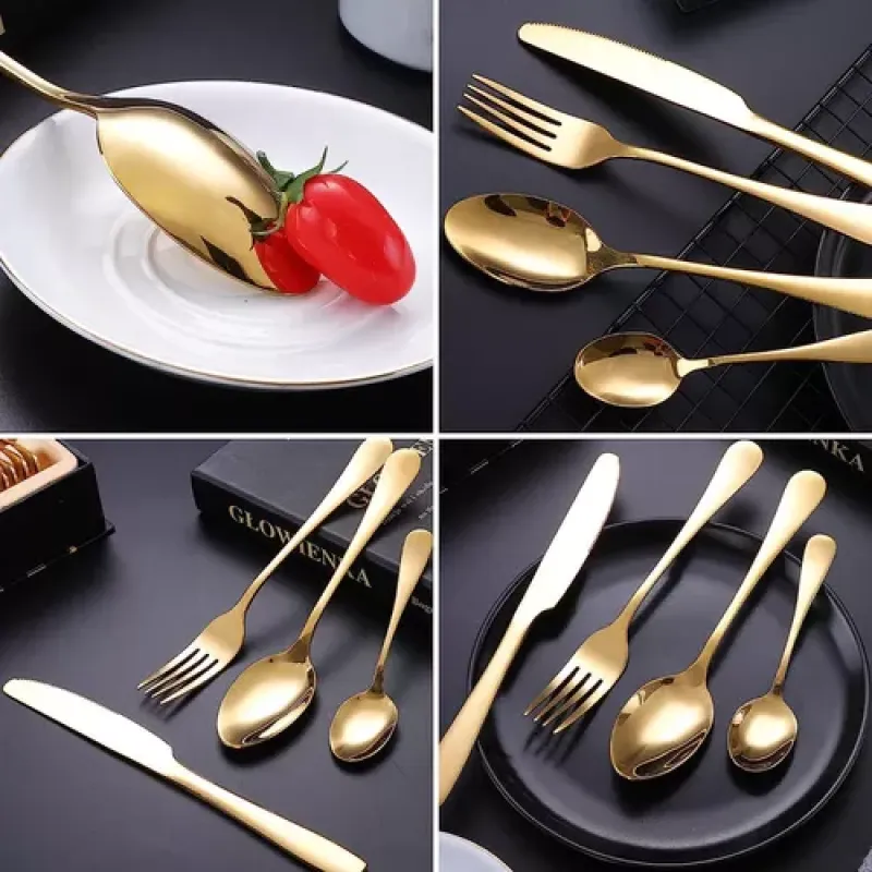 Comprar Juego De Cubiertos Set 24 Piezas Acero en Electroshopy - Ángulo 2